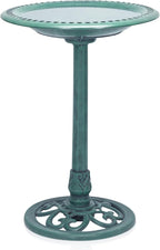 Alpine Corporation TEC116 Outdoor Aged Green Pedestal Birdbath - Image 3