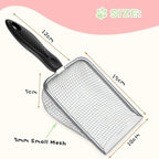 Metal Cat Litter Scoop, Sturdy Litter Cleaner Corner Shovel, Stainless Steel - Image 2