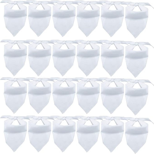24 Pieces Sublimation Pet Bandanas White Heat Transfer Triangle Dog Scarf Blank by GroceryProduct