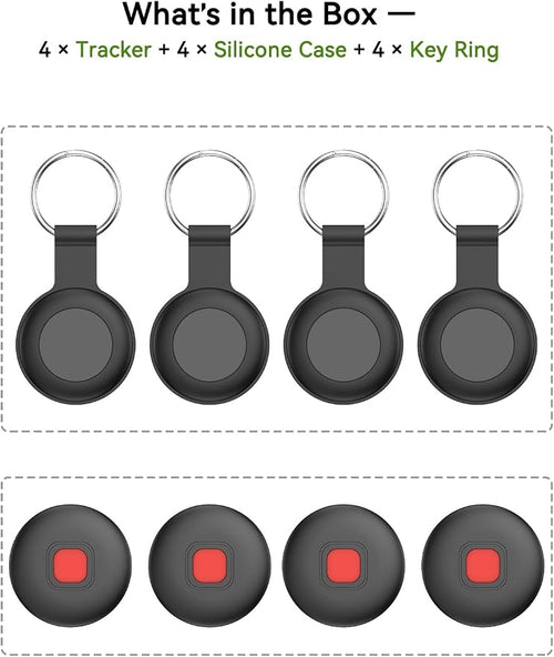 Air Tracker Tags for Android & iPhone, 4 Pack Anti-Lost Dog/Pet/Key Tracker Tags - Image 2