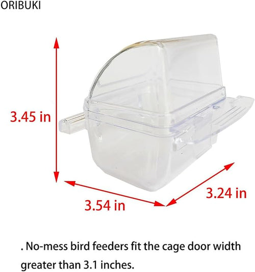 4 Pack Bird Feeders for Cage No Mess Parakeet Food Bowl - Image 2