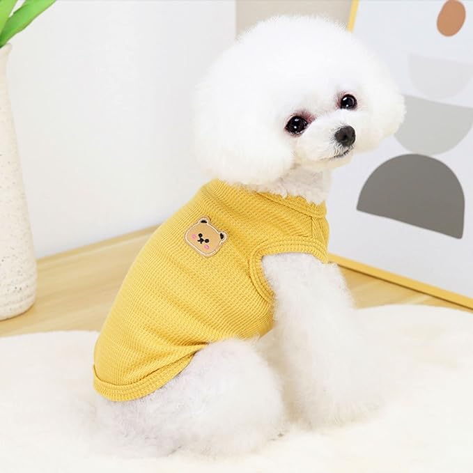 Fleece Cotton Dog Shirt Winter Warm Lightweight Pet T-Shirts Soft Breathable - Image 5