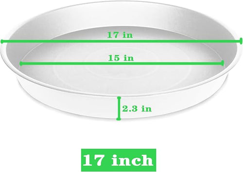 4 Pack of 17 inch Plant Saucer, 2.3" Depth Tray, Large Deep Garden Plastic - Image 2