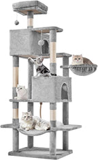 Sweetcrispy 66 inch Cat Tree Tower, Large Multi Level Cat Climbing Tower by Sweetcrispy