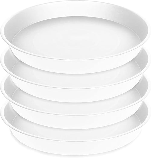 4 Pack of 17 inch Plant Saucer, 2.3" Depth Tray, Large Deep Garden Plastic by Bleuhome