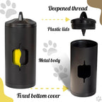 Metal Dog Poop Bag Holder 2-Pack w/Leash Clip|Durable Scratch-Resistant - Image 2