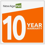 New Age Pet ECOFLEX Brea Dog Food Pantry in Antique White, Two 32 oz Bowls - Image 12