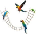 Bird Ladder Bridge, Wooden Pet Hamster Climbing & Swing Toys, Cage Accessories by Dnoifne