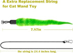 10PCS Cat Worm Toy for Cats, Cat Wand Toy Accessories, Cat Feather Toy - Image 4