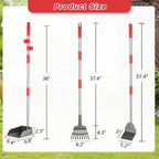 Pooper Scooper, Long Handle Dog Pooper Scooper, Heavy Duty Stainless Steel Rake - Image 4