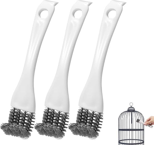 3pcs Bird Cage Brush Cleaner, Stainless Steel Bird Cleaning Brush Durable by Unknown