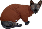 Kitipcoo Sphynx Hairless Cats Shirt Cat Turtleneck Sweater Long Sleeves Kitten - Image 4