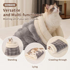Self-Warming Cat Sleeping Bag, Enclosed Hooded Snuggle Sack - Image 6