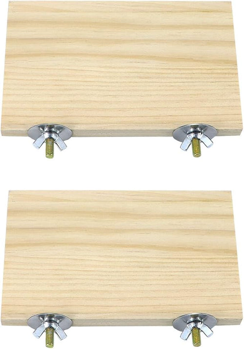 2pcs Bird Perch Platform Flat Stand Beak Paw Grinding Wood by Litewoo