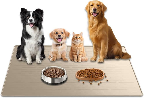 48"x32" Extra Large Pet Food Mat, 1.5MM Super Thick Silicone Dog Mats by WelcometoULTIBE