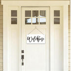 Welcome Sign for Front Door, Welcome Decor Wooden Hanging Sign, Patriotic Theme - Image 4
