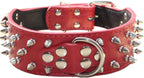 Serijoars Spiked Studded Dog Collar, PU Leather Dog Collar, Adjustable Pet by Serijoars
