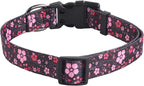 QQPETS Adjustable Soft Dog Collar: Print Flower Pink Multicolor Cute Patterns - Image 6