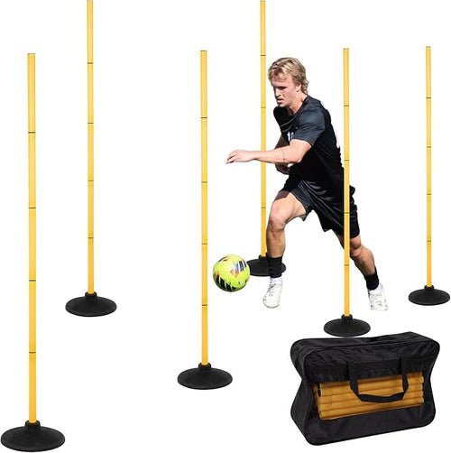 6 FT Agility Poles for Soccer, Basketball, Equestrian, Pet Training, 4/6/8/10 by Neoaider