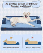 KSIIA Washable Dog Bed XXL Senior Dog, Orthopedic Warm Soft Pet Sofa Waterproof - Image 5