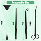 Aquarium Aquascape Tools Kit, 4 in 1 Anti-Rust Aquatic Plant Aquascaping Tool - Image 2