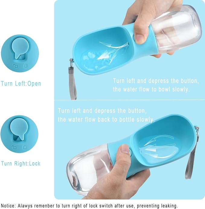 Dog Water Bottle with Food Container, Travel Puppy Water Bowl, Portable Pet - Image 4