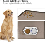 Dog Food Mat, Silicone Waterproof Food Tray, Non Slip Pet Bowl Mats Placemat - Image 3