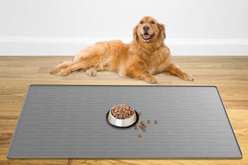 48" x 32" XXXL Largest Pet Food Mat, Silicone Dog Mats by WelcometoULTIBE