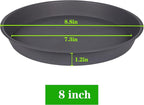 6 Pack of 7 8 inch Plant Saucer, Heavy Duty Plastic Plant Water Tray 8 inch - Image 2