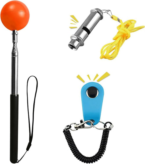4Pack-Treat Pouch, Clicker for Training, Retractable Target Stick, Whistle for by Kidpet