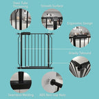 WAOWAO Baby Gate 57.48-62.20" Extra Wide Pressure Mounted Walk Through Swing - Image 2