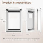 Large Dog Door for Door，Dog Door for Exterior Door Stainless Steel Frame - Image 2