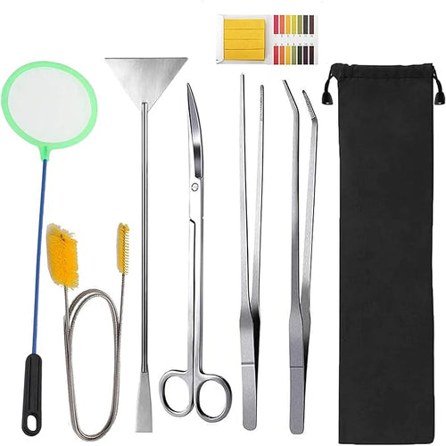 7 in 1 Aquarium Aquascaping Tools Kits, Stainless Steel Aquarium Plant Tools by Lxiyu