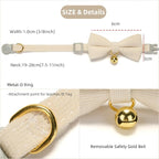 Soft Corduroy Cat Collar, Plaid Pattern, - Image 9