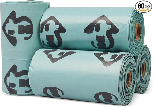 60 Count Cat Litter Waste Poop Bags Scented by WAONIQ