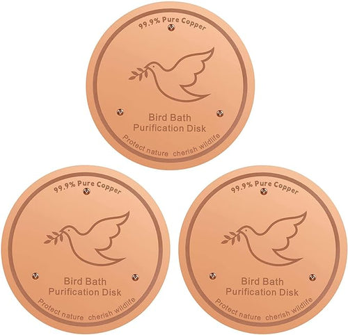 3Pack Bird Bath Copper Purification Disk | 0.6mm Reinforced 99.9% Pure Copper | by Unknown