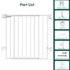 Babelio Baby Gate for Stairs, Kitchen & Doorways, 26-43" W 28" H No Bottom Bar| - Image 7