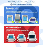 Crystal Cat Litter and Disposable Litter Trays 2 Sets Compatible - Image 2