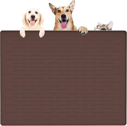 39.4"x29.5" Largest Pet Food Mat, Silicone Dog Mats by WelcometoULTIBE