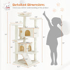 Sweetcrispy 54 Inch Cat Tree Tower, Indoor Cat Condo - Image 4