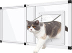 Sliding Cat Door for Window, Fits 37"-45" Width Window, 2-Min Install | by Yoochee