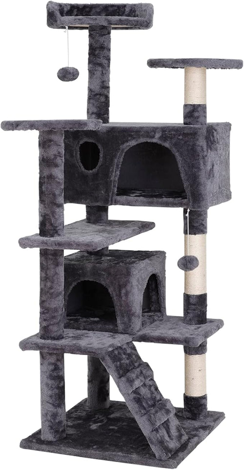 54-Inch Cat Tree for Large Cats, Sturdy Multi-Level Cat Tower by Unknown