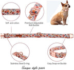 Unique Style Paws Pink Rose Collar Metal Buckle Dog Collar Flower Gift Durable - Image 2