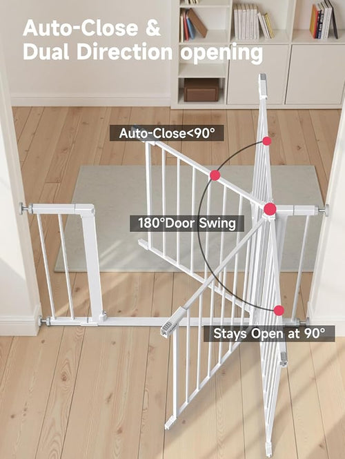 36" Extra Tall Baby Gate for Stairs, 29.5-40.5" Wide Dog Gate for Doorways - Image 2