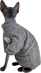 Sphynx Cat Clothes Hairless Cat Super Soft Warm Fleece T Shirt Elastic Winter - Image 3