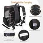 Lekereise Black Cat Backpack for Large Cats and Dogs Up to 20-25 Lbs Expandable - Image 4
