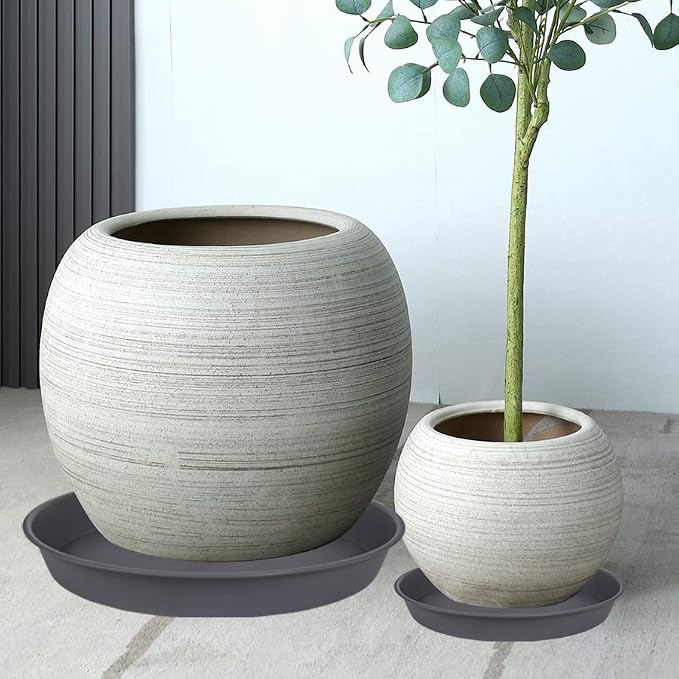 3 Pack of 20 22 inch Plant Saucer, 3.6" Depth Tray, Large Deep Garden Plastic - Image 7
