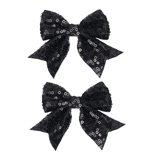 3-inch Sequined Bow Hair Clips For Baby Girls, Kids and Young Women Birthday by Koolgil
