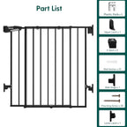 Babelio Baby Gate for Stairs, Kitchen & Doorways, No Bottom Bar| One-Handed - Image 7