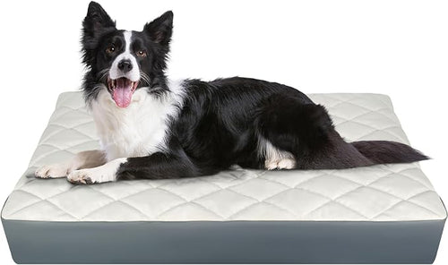 35.5" x 23.5" x 4.7" Large Orthopedic Dog Beds, Waterproof Faux Leather Memory by PawLibero